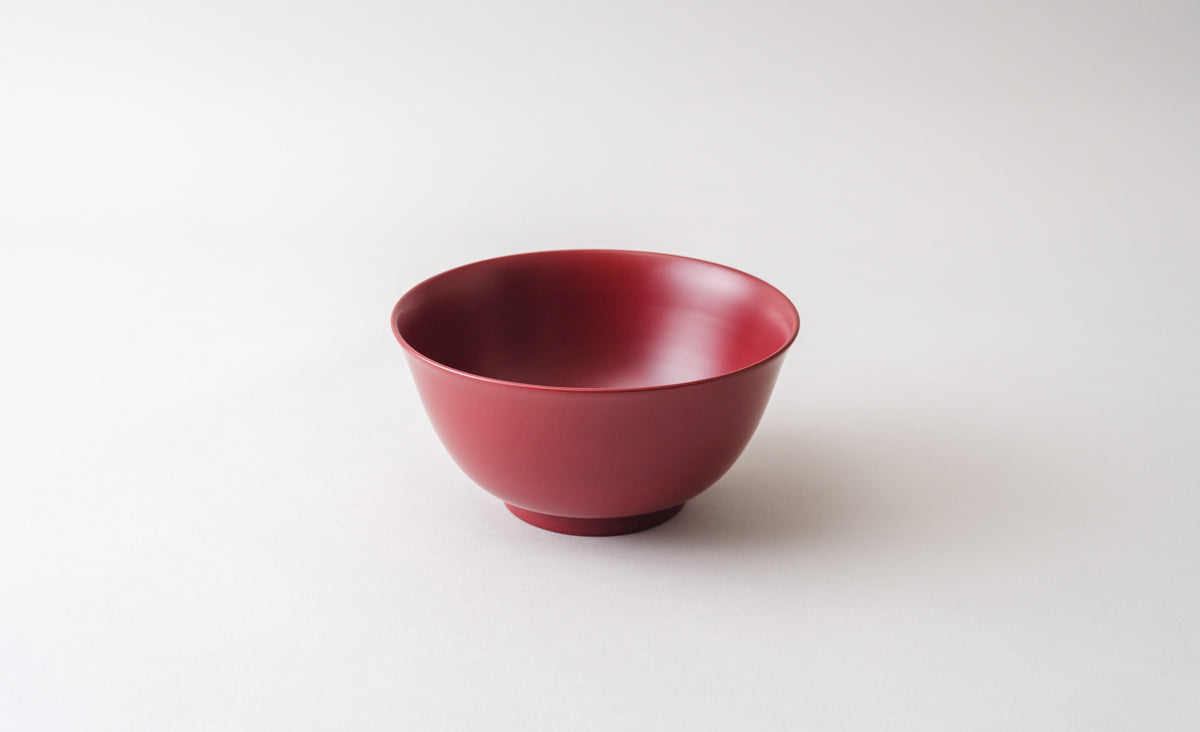 YAMANAKA LACQUERWARE SOUP BOWL AKA-NURI