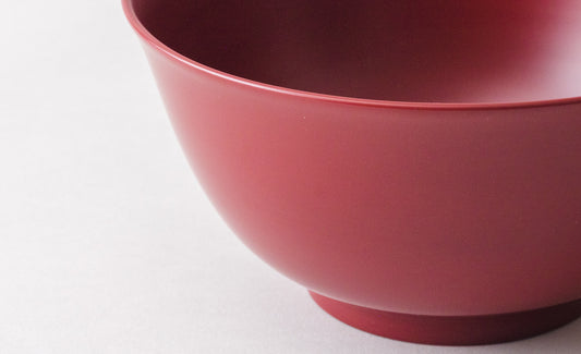 YAMANAKA LACQUERWARE SOUP BOWL AKA-NURI