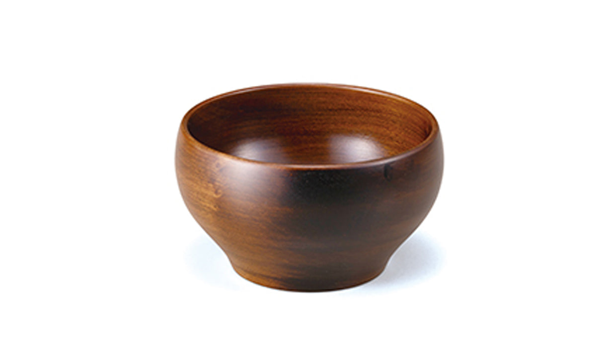 YAMANAKA LACQUERWARE SAKURA ROUND BOWL BROWN (S SIZE)
