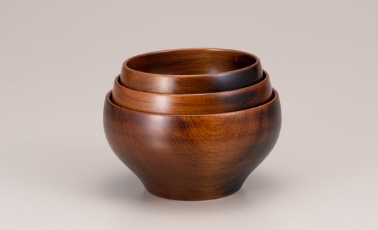 YAMANAKA LACQUERWARE SAKURA ROUND BOWL BROWN (S SIZE)