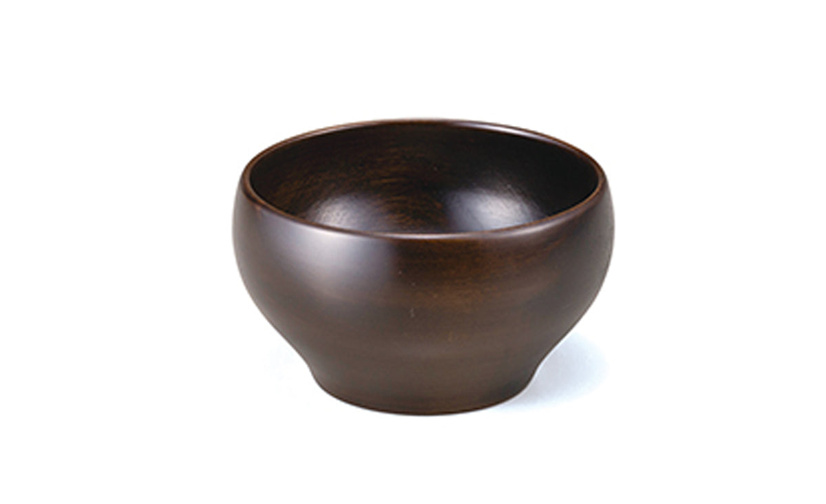 YAMANAKA LACQUERWARE SAKURA ROUND BOWL DARK BROWN (S SIZE)