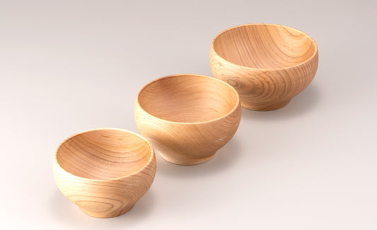 YAMANAKA LACQUERWARE SAKURA ROUND BOWL NATURAL (S SIZE)