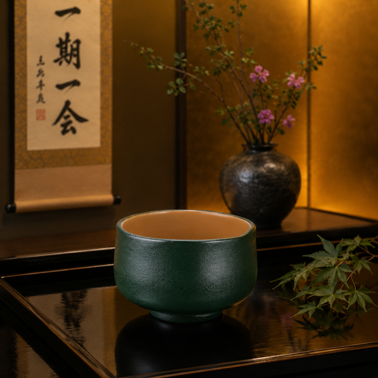 WAJIMA LACQUERWARE MATCHA BOWL - DAKKAN SHITSU DESIGN, JAPANESE TEA CEREMONY CHAWAN