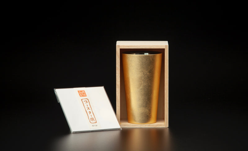 YAMANAKA LACQUERWARE URUSHI POLISHED CUP DOUBLE-WALLED HAKUI SERIES - STRAIGHT