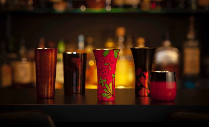 YAMANAKA LACQUERWARE URUSHI POLISHED CUP DOUBLE-WALLED HAKUI SERIES - STRAIGHT