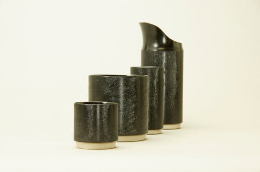 YAMANAKA LACQUERWARE MIZUME SAKURA ROCK CUP – TREE RINGS BLACK