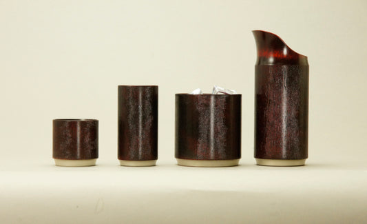 YAMANAKA LACQUERWARE MIZUME SAKURA ROCK CUP – TREE RINGS RED