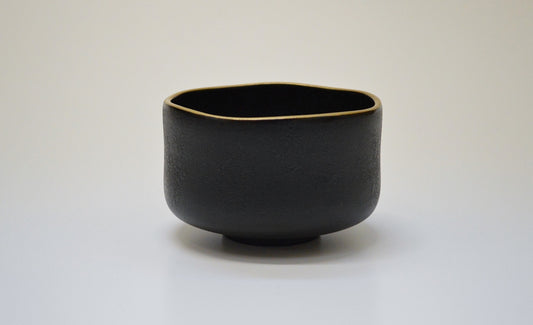 YAMANAKA LACQUERWARE STONE PATTERN BOWL (BLACK) - ENKIN DESIGN, JAPANESE LACQUERED CERAMIC