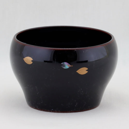 WAJIMA LACQUERWARE GUINOMI TAME-NURI SAKURA MAKI-E