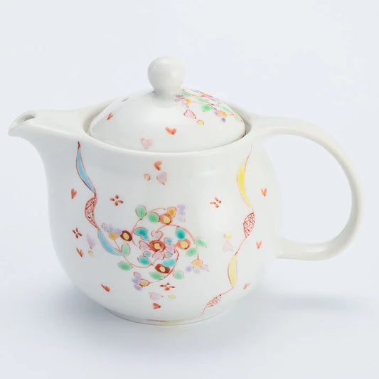 KUTANI WARE ROUND POT(FLOWER RONDO) /GINSYUU KILN