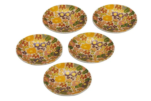 KUTANI WARE PLATE SET HANAZUME