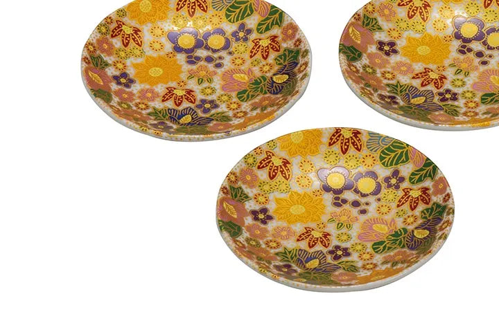 KUTANI WARE PLATE SET HANAZUME