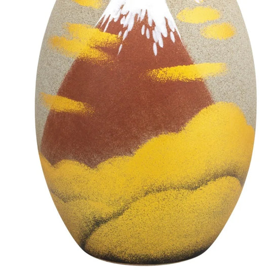 KUTANI WARE FLOWER VASE KIN'UN SAKURA FUJI /YOSHINORI FUKUDA