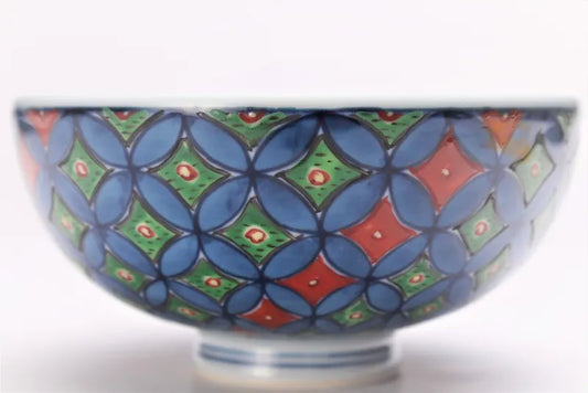 JAPANESE ARITA SET RICE BOWL KO-IMARI SHIPPO /RYOSYU KILN