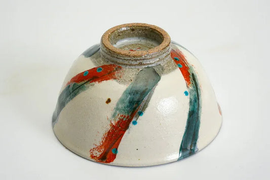 KUTANI WARE JAPANESE RICE BOWL – IROE HAKEME / KOKUZOU KILN