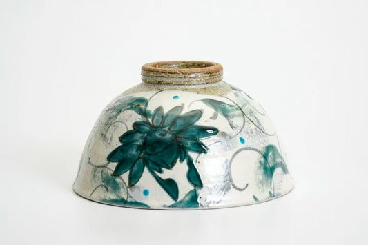 KUTANI WARE JAPANESE RICE BOWL – KOSOME HANA KARAKUSA / KOKUZOU KILN