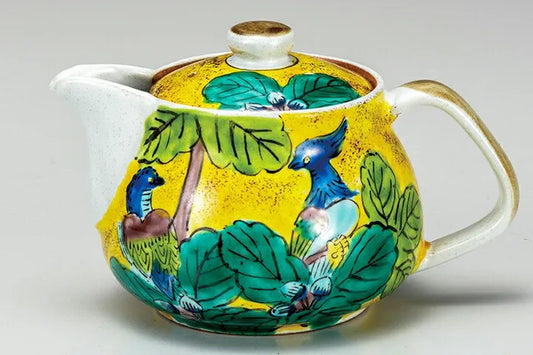 KUTANI WARE JAPANESE TEAPOT(YOSHIDAYA STYLE)(WITH NETTING)