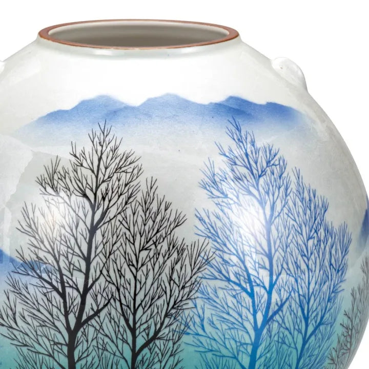 JAPANESE FLOWER VASE KUTANI GINSAI GROVE