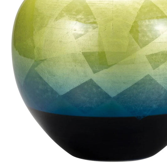 KUTANI WARE FLOWER VASE - GINSAI (SILVER DECORATION), JAPANESE CERAMIC VASE