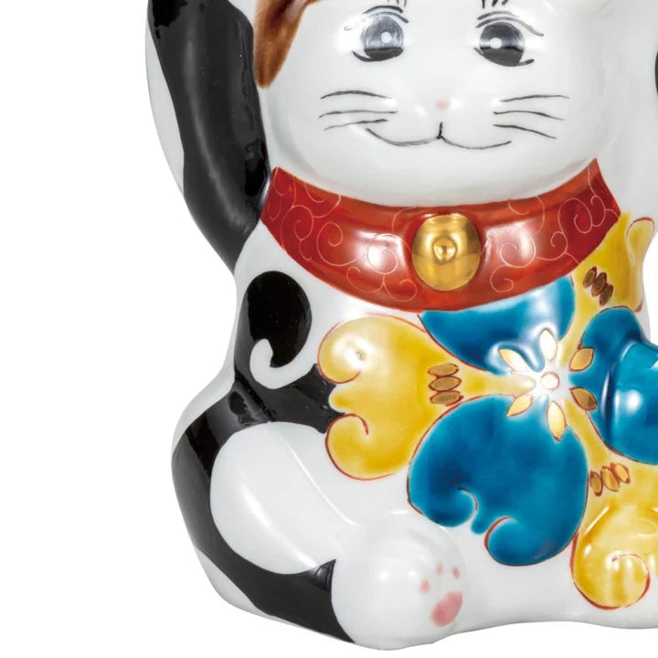 KUTANI WARE TWO-HANDED LUCKY CAT (MANEKI NEKO)/TSUYOSHI SATOU