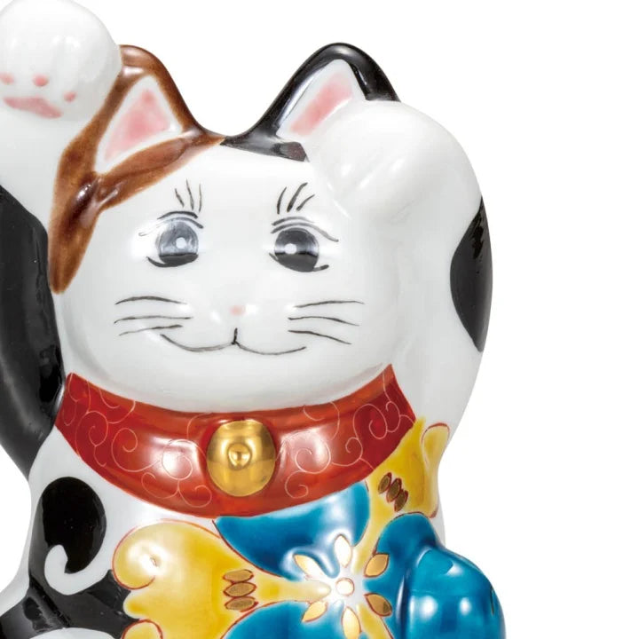 KUTANI WARE TWO-HANDED LUCKY CAT (MANEKI NEKO)/TSUYOSHI SATOU