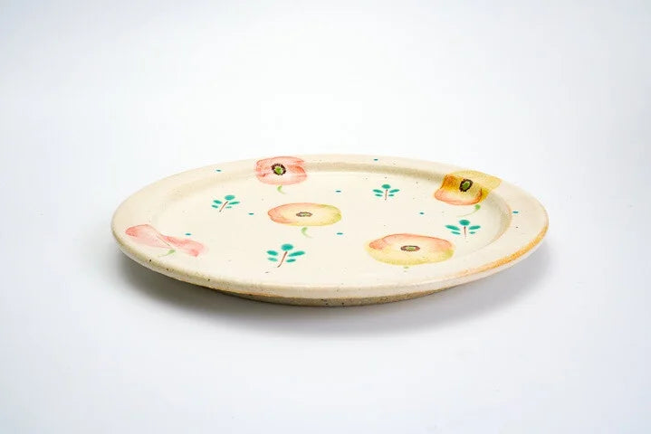 KUTANI WARE PLATE SET PLATE-POPPY/KOKUZOU KLIN