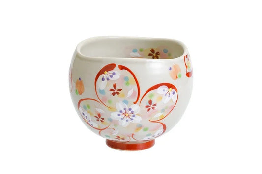 KOKUZOU KLIN KUTANI IPPUKU BOWL FLORAL SENTIMENT - RED