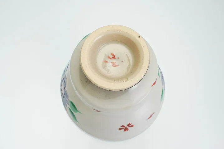 KUTANI JAPANESE YUNOMI CHERRY BLOSSOM BANQUET - BLUE/KOKUZOU KLIN