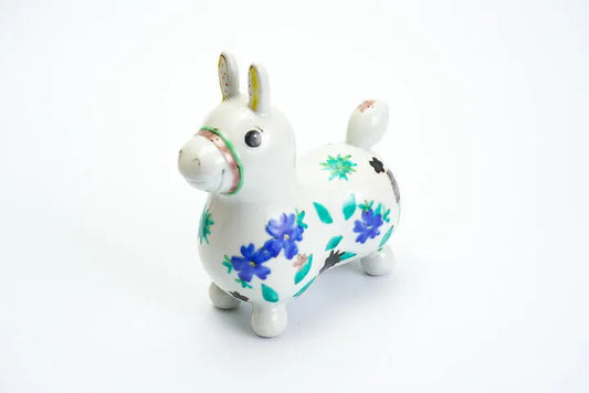 KUTANI WARE RODY WHITE BACKGROUND FLORAL PATTERN