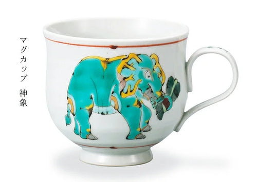 KUTANI JAPANESE MUG CUP GOD /YASUSHI YAMACHIKA