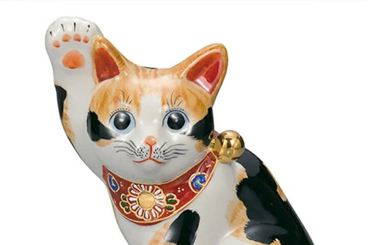 KUTANI WARE YOKOZA CAT KENAGA MIKENEKO