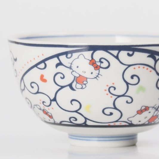 JAPANESE KUTANI SINGLE RICE BOWL HELLO KITTY KARAKUSA