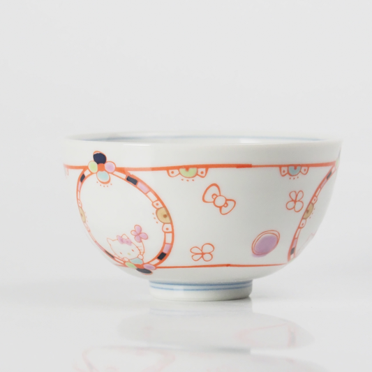 HELLO KITTY FLOWER BALLOON KUTANI SINGLE RICE BOWL
