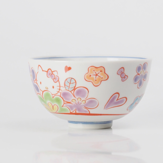 HELLO KITTY FLOWER FLOWER KUTANI SINGLE RICE BOWL