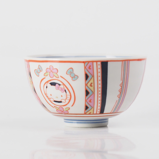 HELLO KITTY PERSIAN PATTERN JAPANESE KUTANI SINGLE RICE BOWL