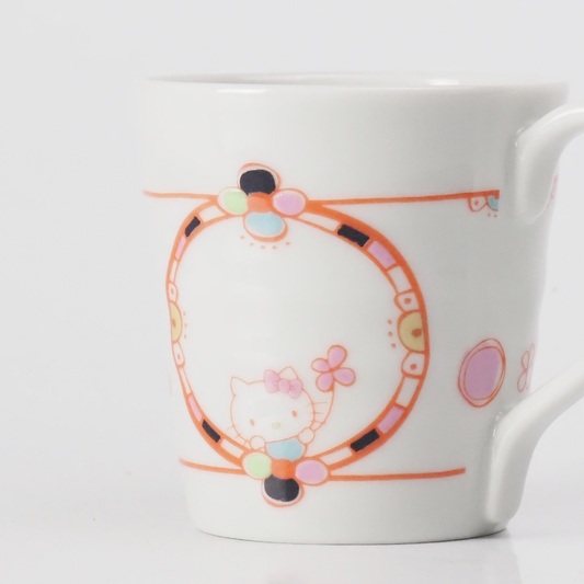 KUTANI WARE HELLO KITTY MUG CUP 250ML – JAPANESE PORCELAIN FLOWER BALLOONS DESIGN