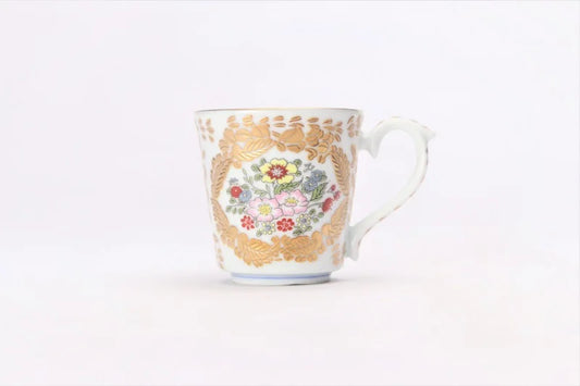 KOURAKU KILN ARITA ESPRESSO CUP (NISHIKI WHITE VERSAILLES)
