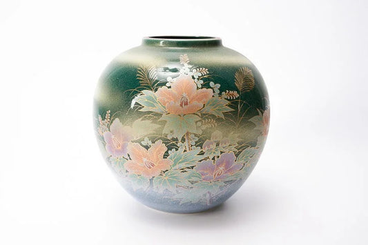 KUTANI WARE VASE FLOWERS
