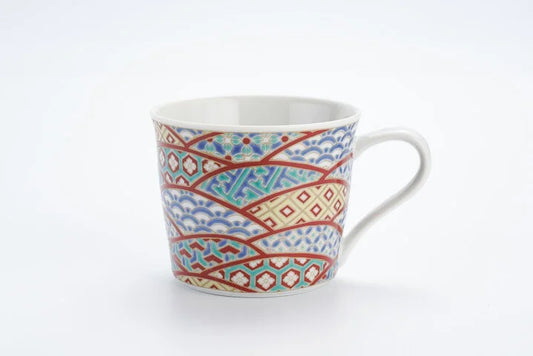 KUTANI JAPANESE MUG CUP KOMON-TE (SMALL PATTERN HAND-PAINTED STYLE) /SEIKOU KLIN