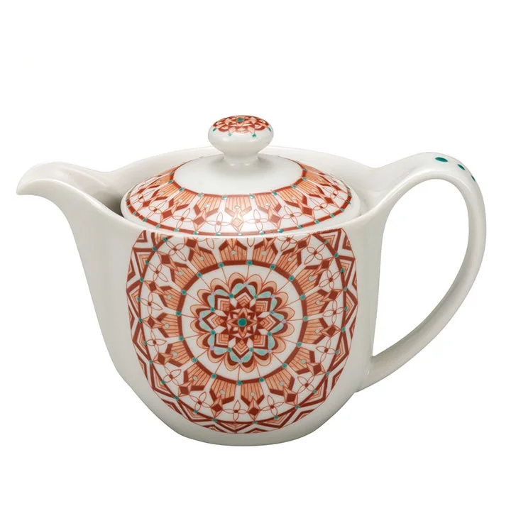 KUTANI WARE TEAPOT AKAE MARUMON /TAISHI KLIN