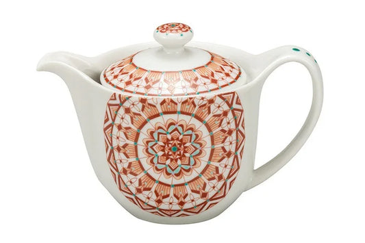 KUTANI WARE TEAPOT AKAE MARUMON /TAISHI KLIN