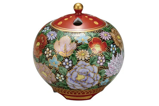 KUTANI WARE INCENSE BURNER HONKIN HANAZUME / RYUUZAN