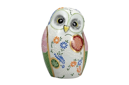 KUTANI WARE OWL FIGURINE SHIKAKO SHIROMORI
