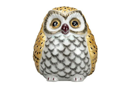KUTANI WARE OWL FIGURINE KINSAI