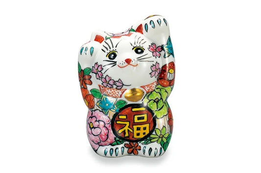 KUTANI WARE RYŌTE MANEKI NEKO HANAZUME