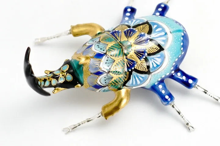 KUTANI WARE JAPANESE RHINOCEROS BEETLE KUTANI LAGOON/ TAKA TOSHIFUMI