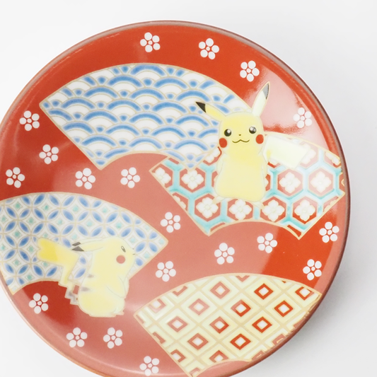 KUTANI WARE POCKET MONSTER SMALL PLATES KINRAN SENMEN KOMON /SEIKOU KLIN