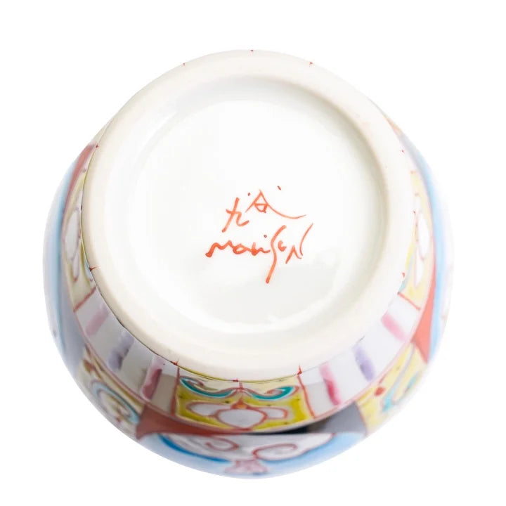 KUTANI JAPANESE FLOWER VASE HANA GEKKO/GINSYUU KLIN