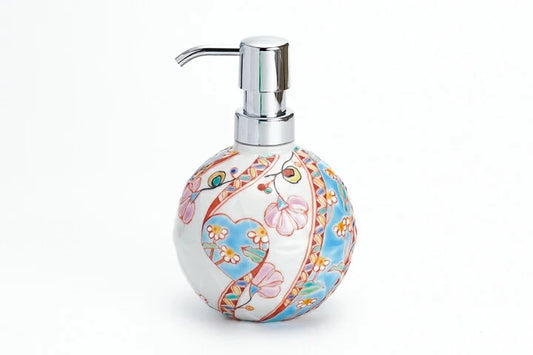 KUTANI WARE SOAP BOTTLE FLORAL TAPESTRY / GINSYUU KLIN