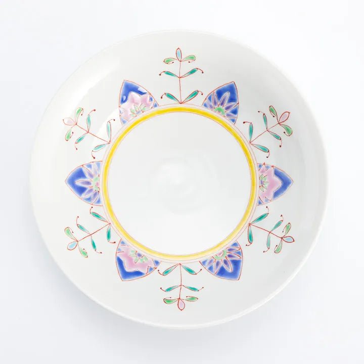 KUTANI WARE SERVING BOWL DREAM IN BLUE/GINSYUU KLIN